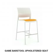 Game barstool upholstered seat
