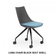 Luna chair -black seat shell