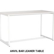 Anvil bar leaner table